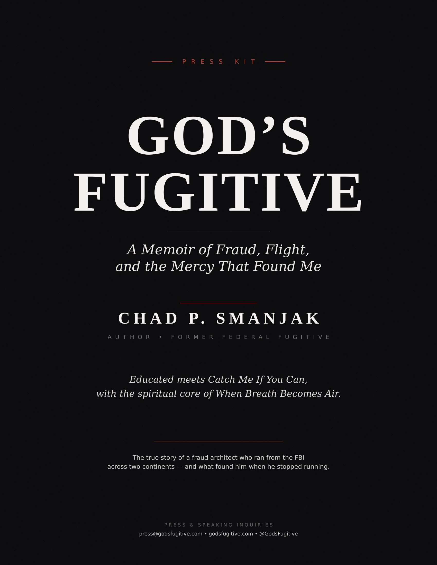 God&rsquo;s Fugitive Press Kit &mdash; cover